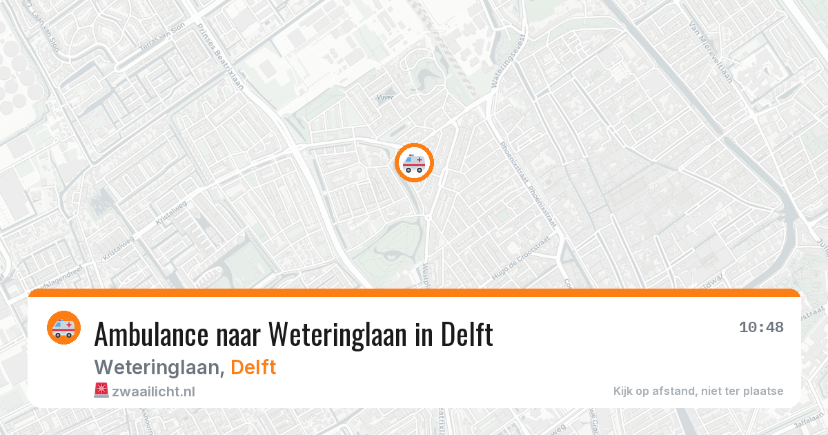 Ambulance naar Weteringlaan in Delft — 5 apr 2026