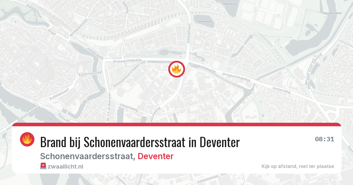 Brand bij Schonenvaardersstraat in Deventer — 5 jun 2026