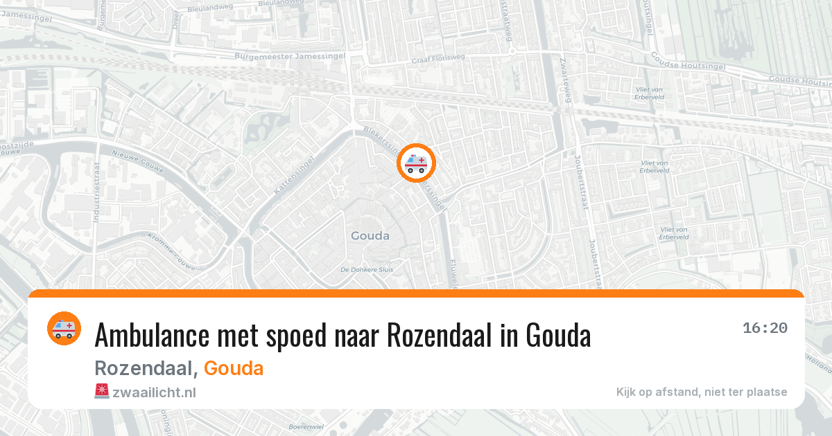 Ambulance met spoed naar Rozendaal in Gouda — 6 aug 2026