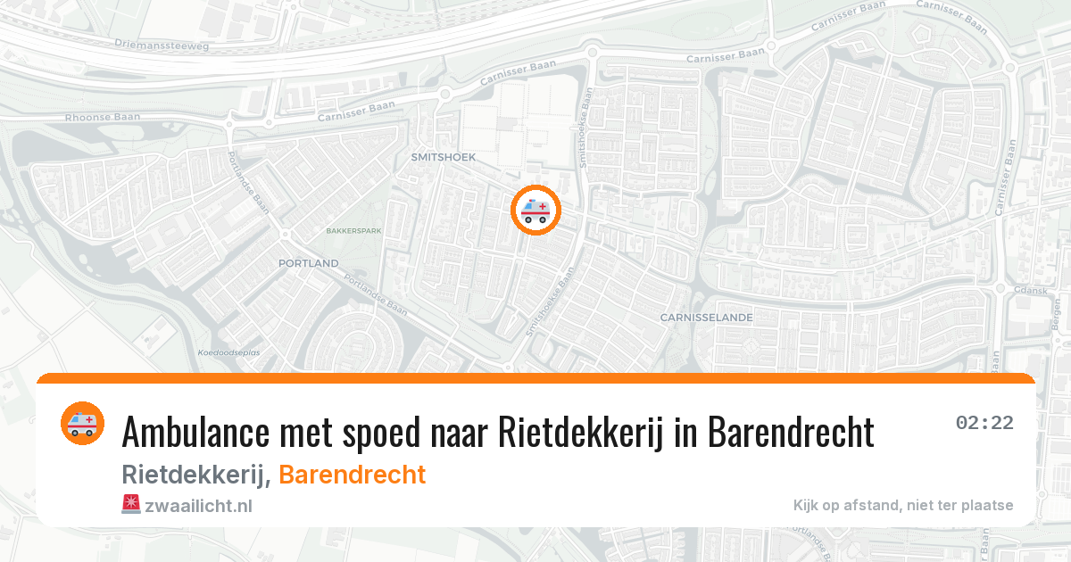 Ambulance met spoed naar Rietdekkerij in Barendrecht — 7 apr 2026