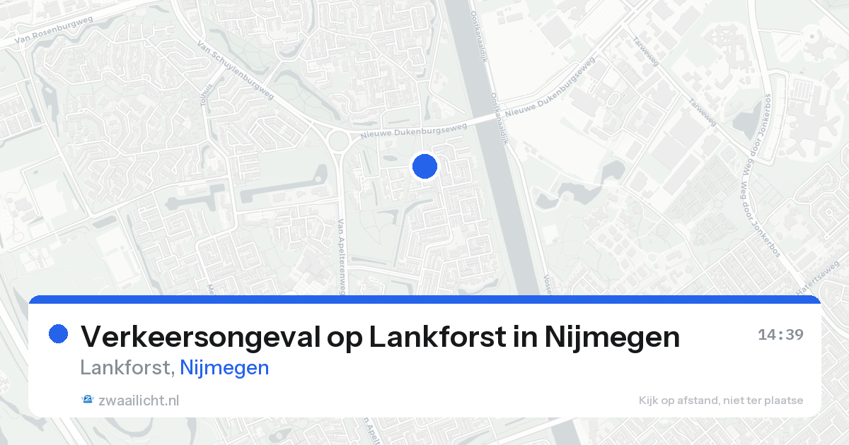Verkeersongeval op Lankforst in Nijmegen — 25 aug 2026