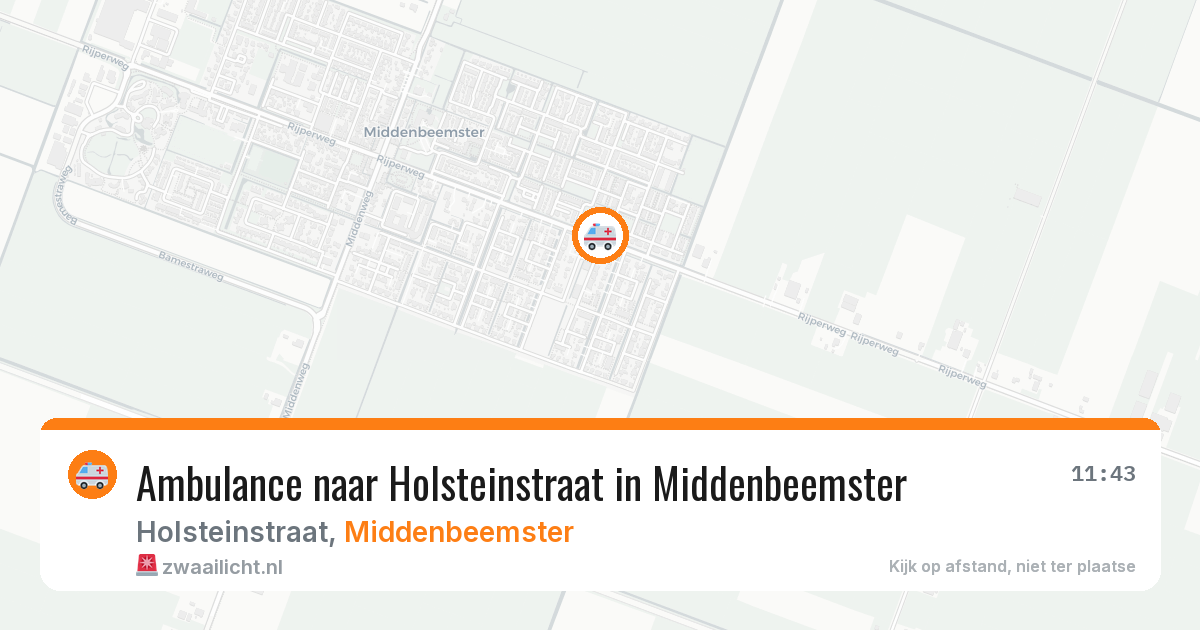 Ambulance naar Holsteinstraat in Middenbeemster — 9 mei 2026