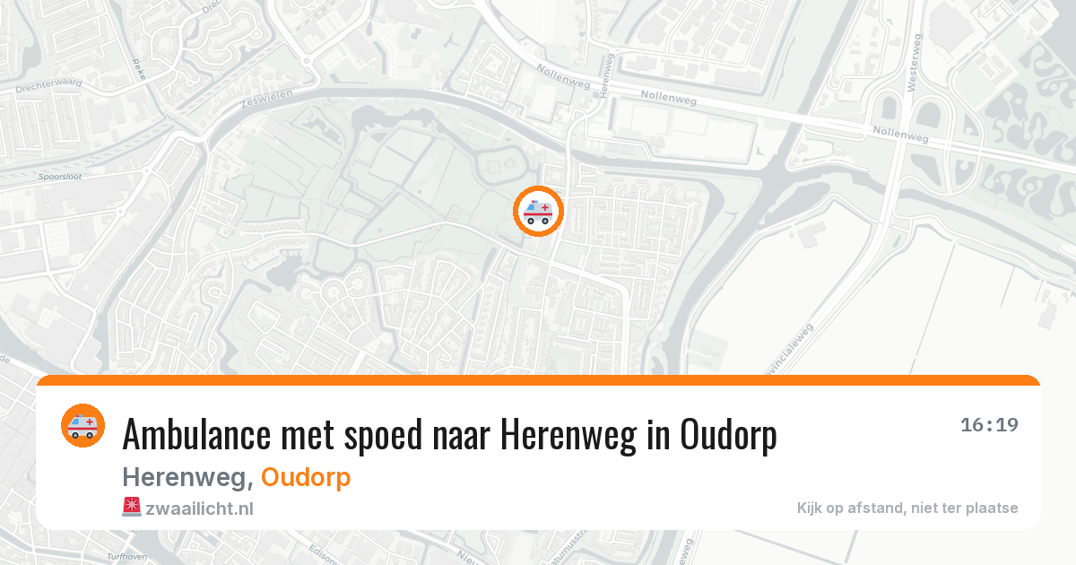 Ambulance met spoed naar Herenweg in Oudorp — 17 jun 2026