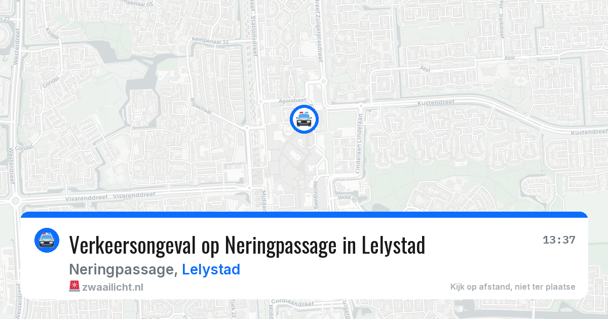 Verkeersongeval op Neringpassage in Lelystad — 18 apr 2026