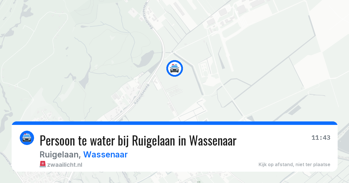 Persoon te water bij Ruigelaan in Wassenaar — 2 mei 2026