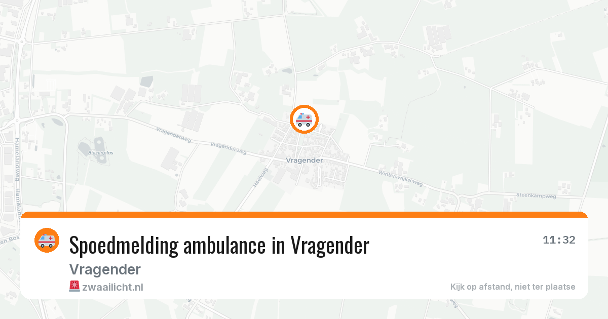 Spoedmelding ambulance in Vragender — 18 jul 2026
