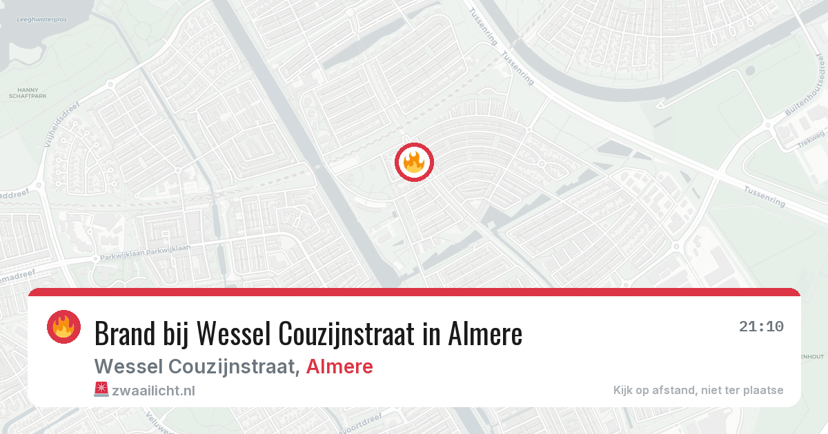 Brand bij Wessel Couzijnstraat in Almere — 27 mei 2026