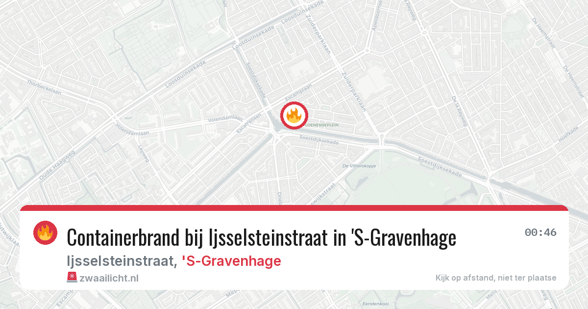 Containerbrand bij Ijsselsteinstraat in 'S-Gravenhage — 26 jul 2026