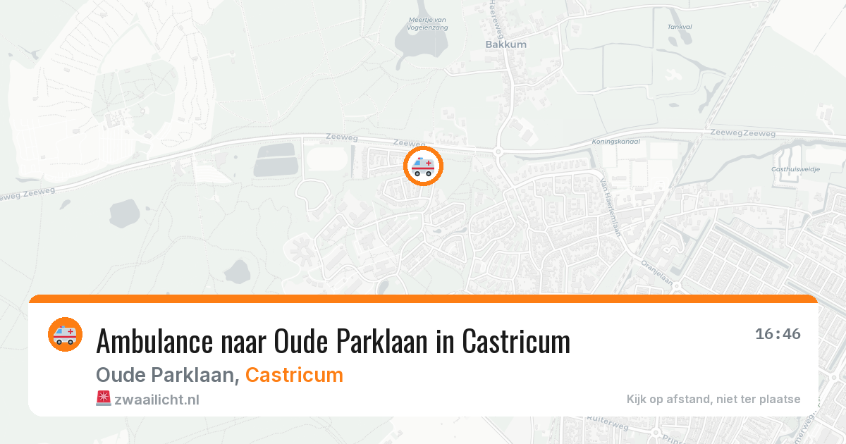 Ambulance naar Oude Parklaan in Castricum — 21 mrt 2026