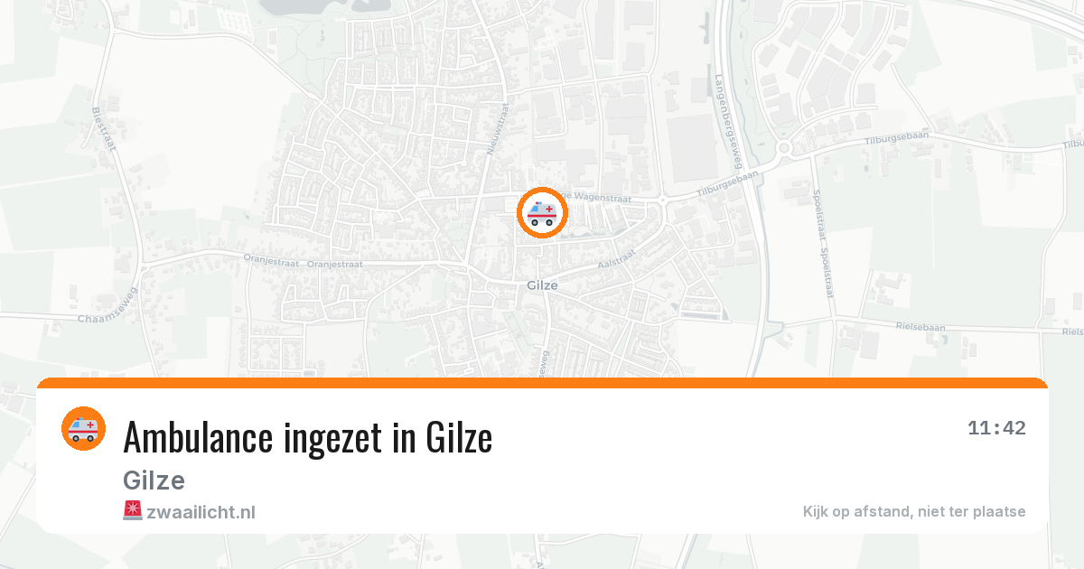 Ambulance ingezet in Gilze — 17 mei 2026