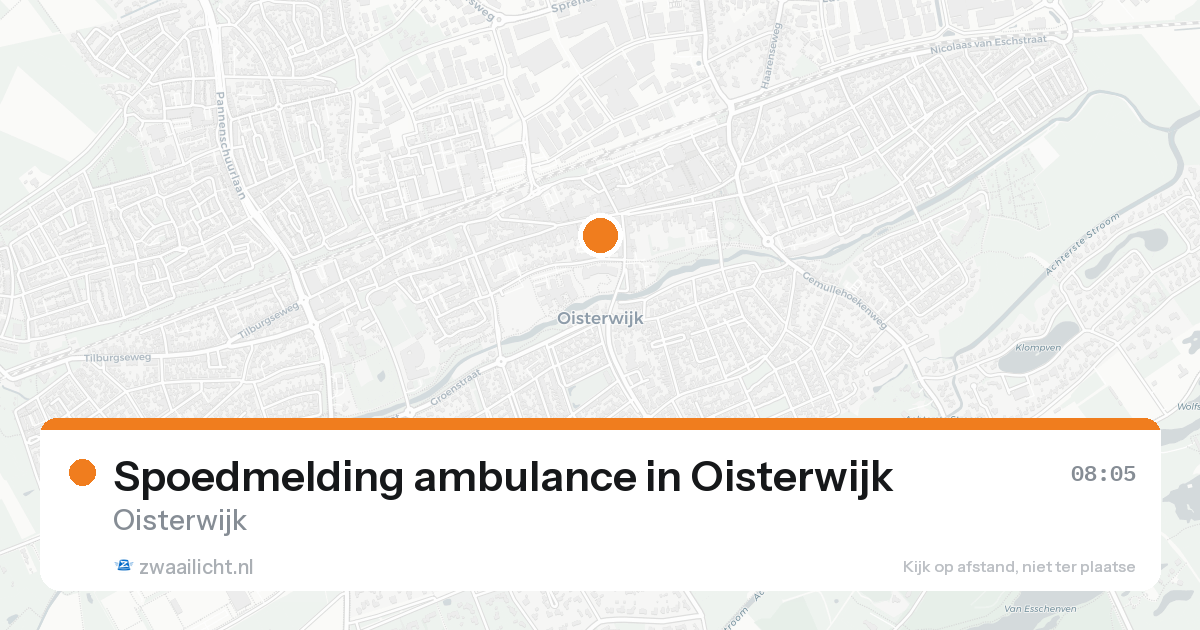 Spoedmelding ambulance in Oisterwijk — 8 feb 2026