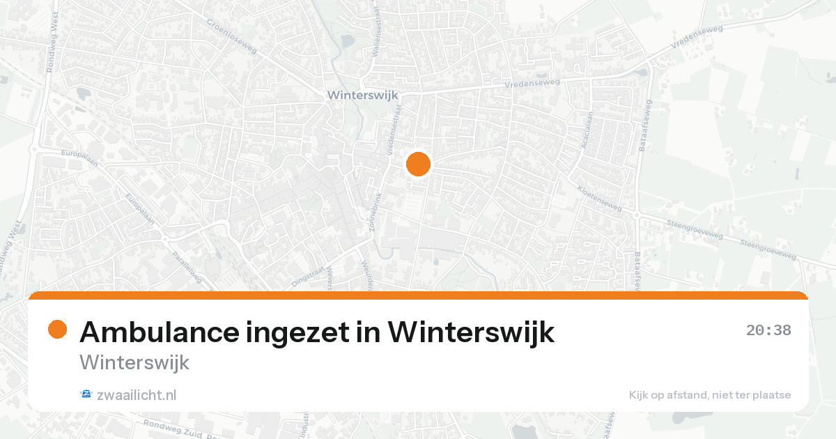 Ambulance ingezet in Winterswijk — 14 aug 2026