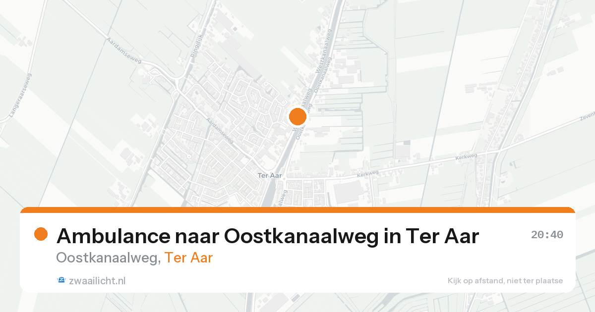 Ambulance naar Oostkanaalweg in Ter Aar — 24 aug 2026