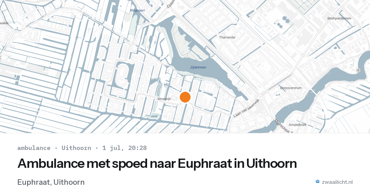Ambulance met spoed naar Euphraat in Uithoorn — 1 jul 2026