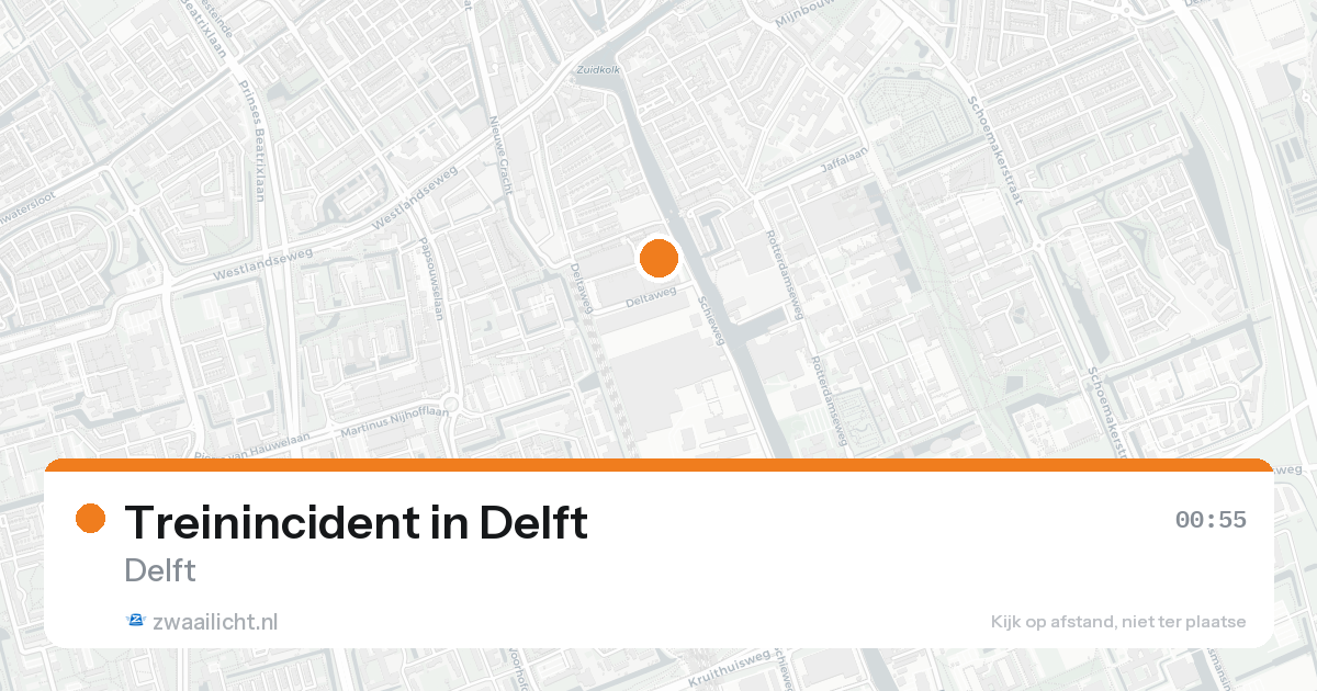 Treinincident in Delft — 19 aug 2026