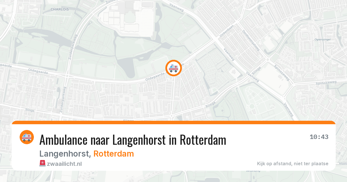 Ambulance naar Langenhorst in Rotterdam — 15 mei 2026