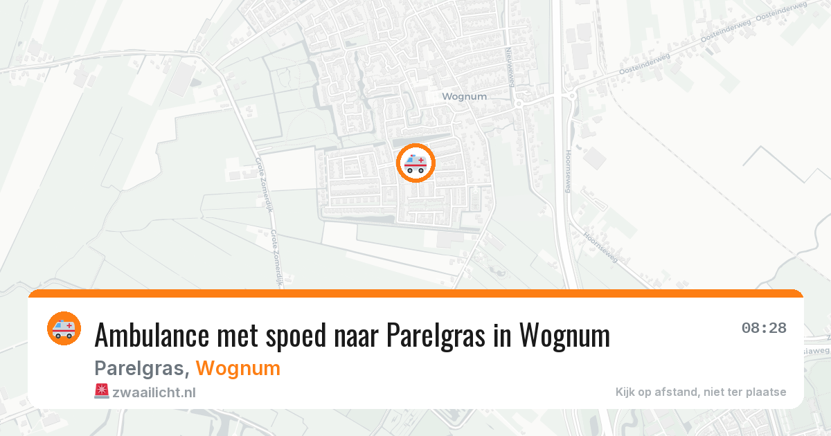 Ambulance met spoed naar Parelgras in Wognum — 26 jun 2026