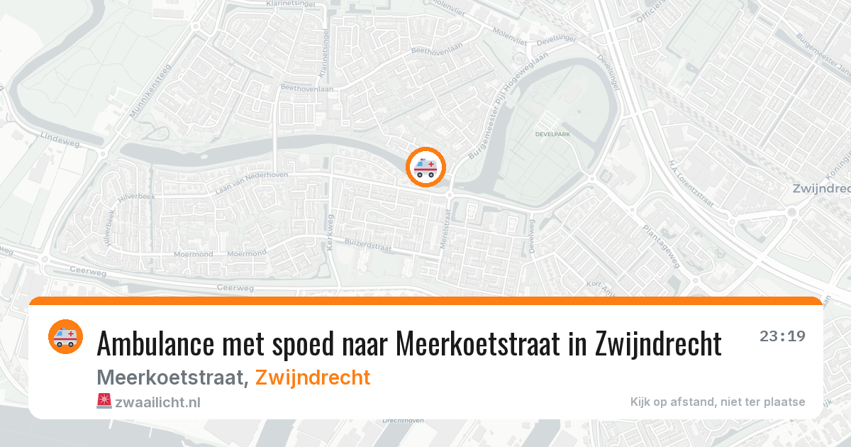 Ambulance met spoed naar Meerkoetstraat in Zwijndrecht — 1 jun 2026