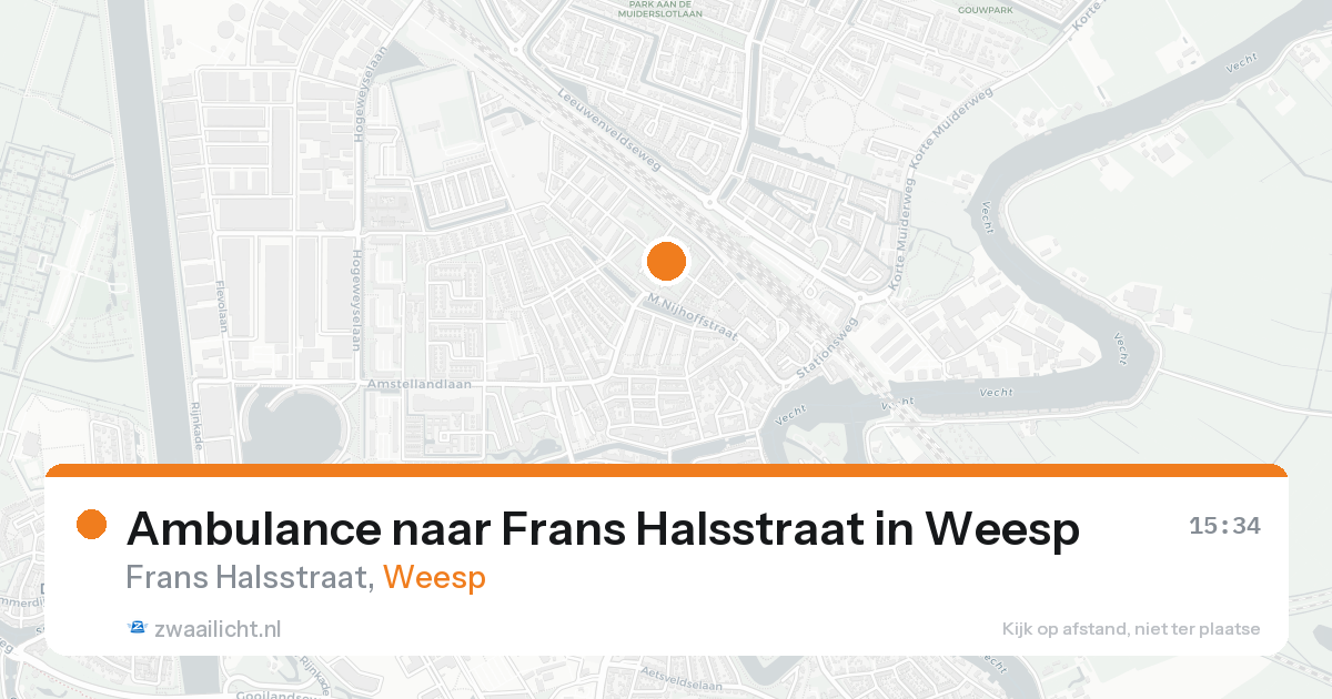 Ambulance naar Frans Halsstraat in Weesp — 17 aug 2026