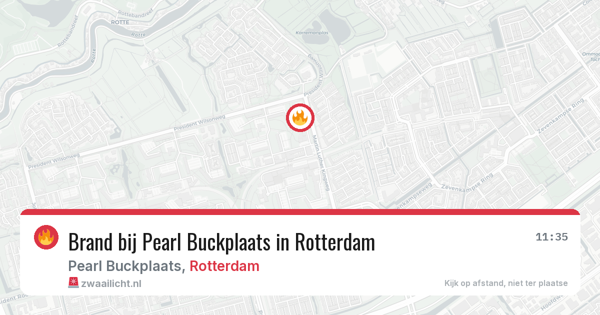 Brand bij Pearl Buckplaats in Rotterdam — 7 jul 2026