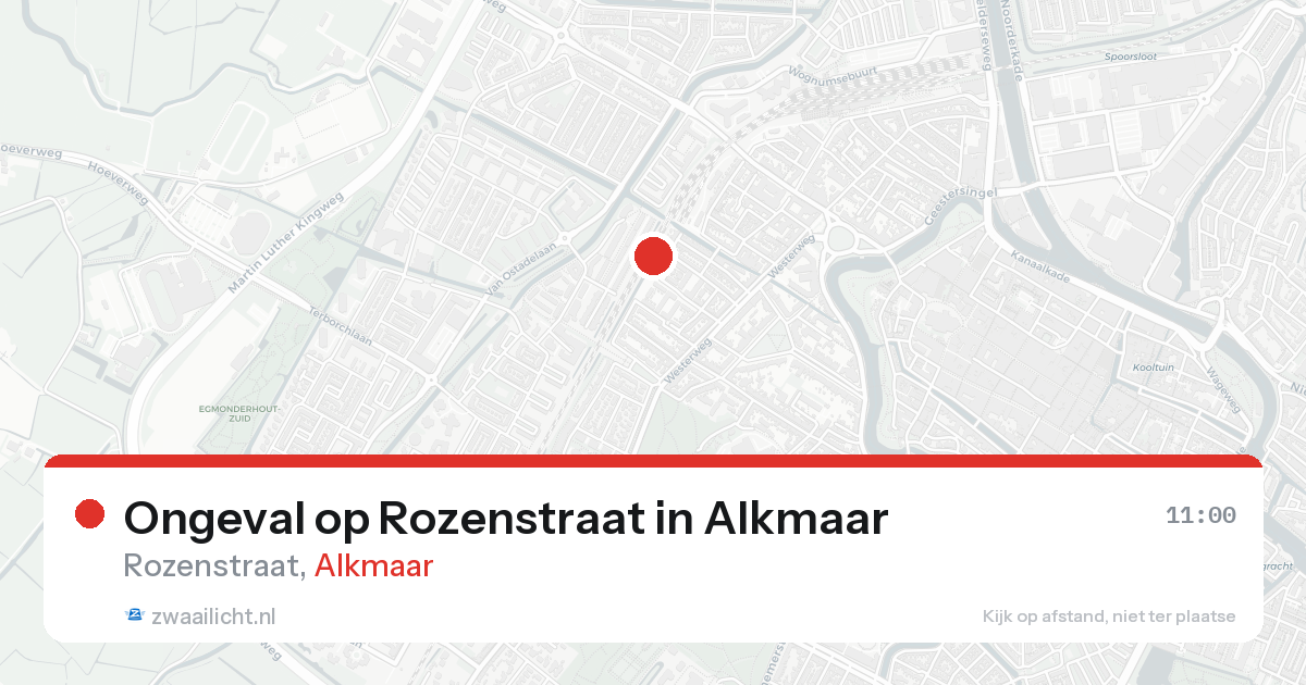 Ongeval op Rozenstraat in Alkmaar — 19 aug 2026