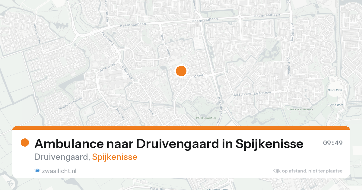 Ambulance naar Druivengaard in Spijkenisse — 29 mei 2026