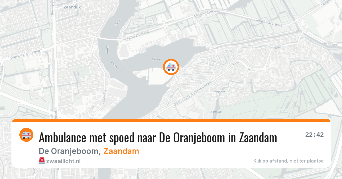 Ambulance met spoed naar De Oranjeboom in Zaandam — 18 apr 2026