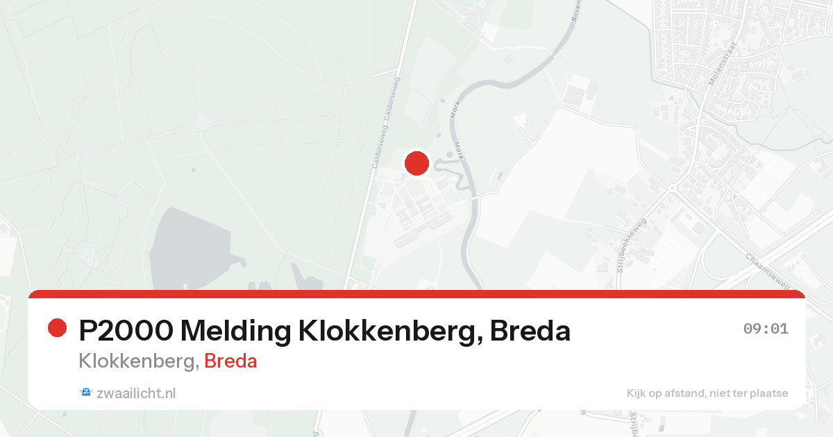 P2000 Melding Klokkenberg, Breda — 7 feb 2026