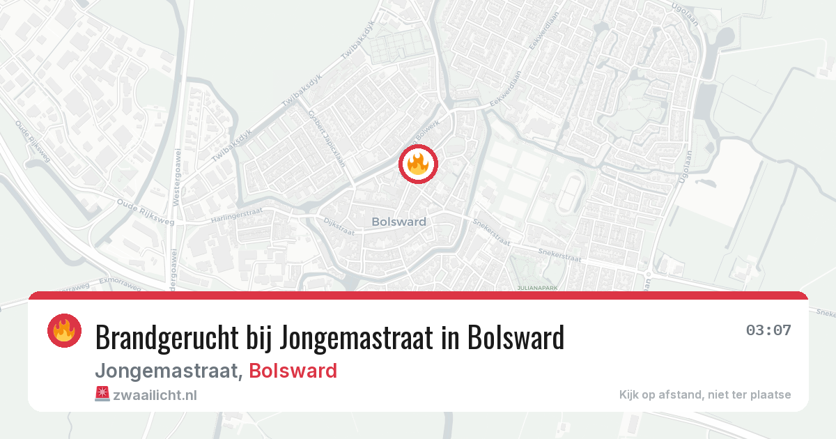 Brandgerucht bij Jongemastraat in Bolsward — 3 apr 2026