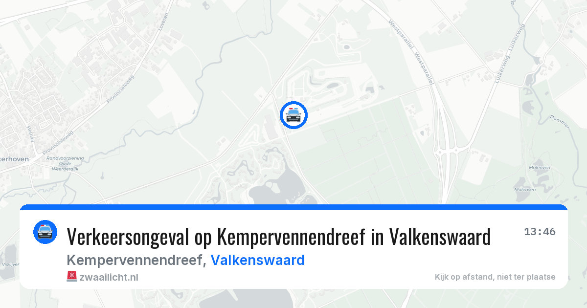 Verkeersongeval op Kempervennendreef in Valkenswaard — 22 apr 2026