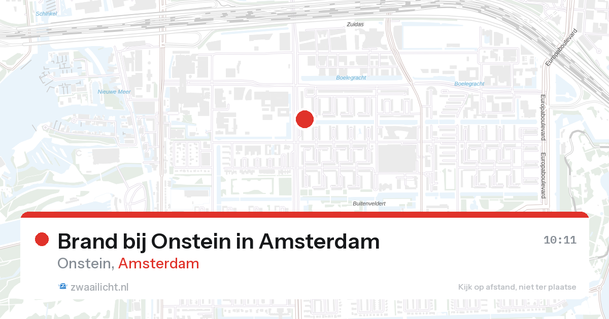 Brand bij Onstein in Amsterdam — 28 aug 2026
