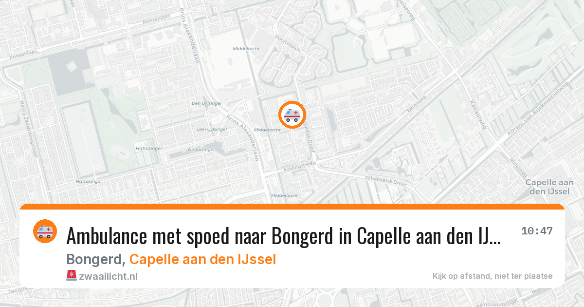 Ambulance met spoed naar Bongerd in Capelle aan den IJssel — 26 mrt 2026