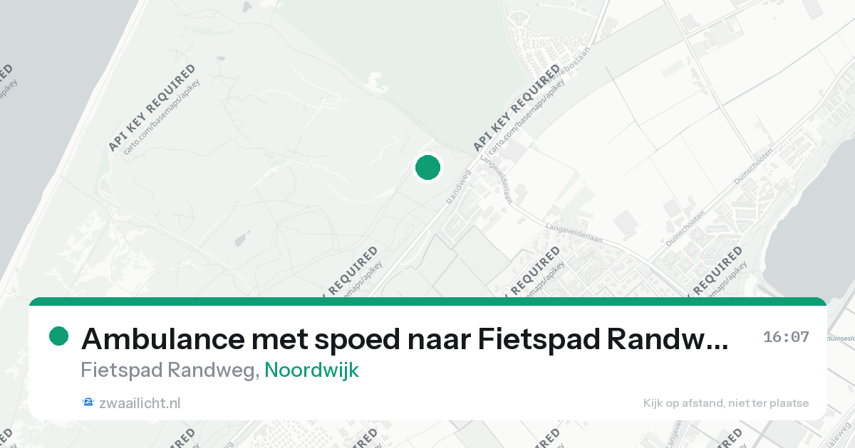 Ambulance met spoed naar Fietspad Randweg in Noordwijk — 26 aug 2026