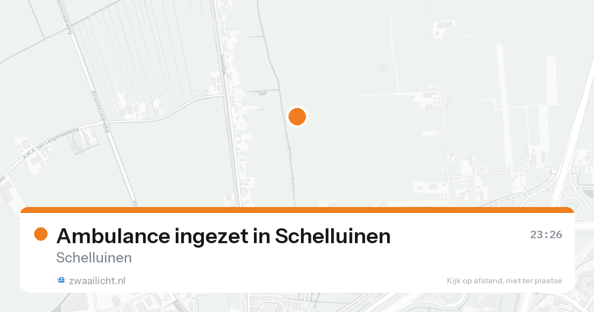 Ambulance ingezet in Schelluinen — 16 aug 2026