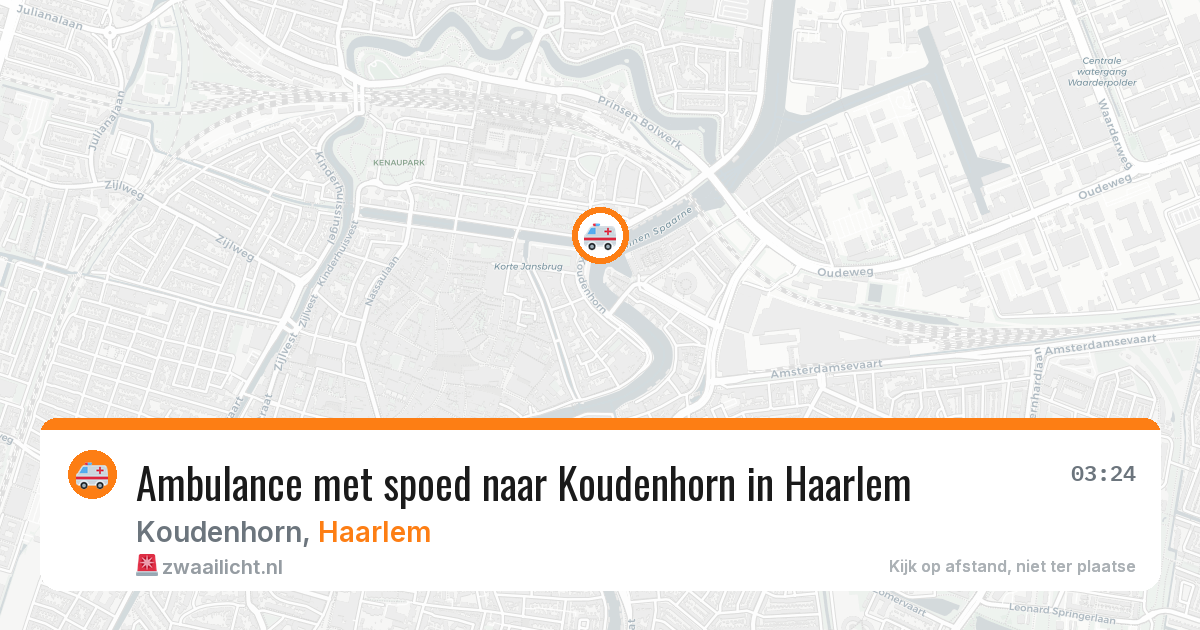 Ambulance met spoed naar Koudenhorn in Haarlem — 31 mei 2026