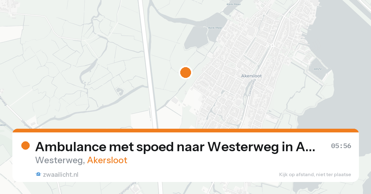 Ambulance met spoed naar Westerweg in Akersloot — 16 aug 2026