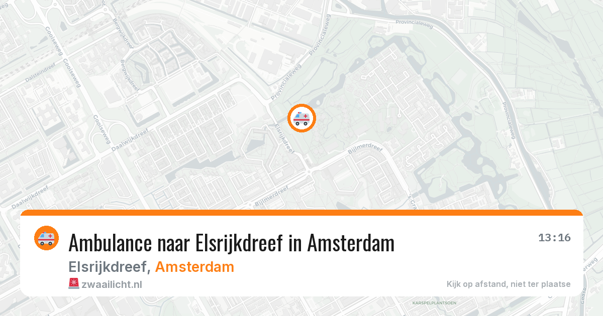 Ambulance naar Elsrijkdreef in Amsterdam — 15 jun 2026