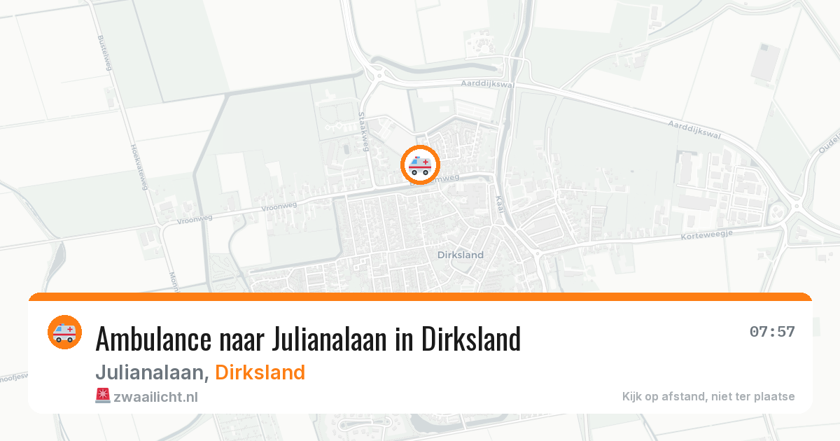 Ambulance naar Julianalaan in Dirksland — 2 feb 2026