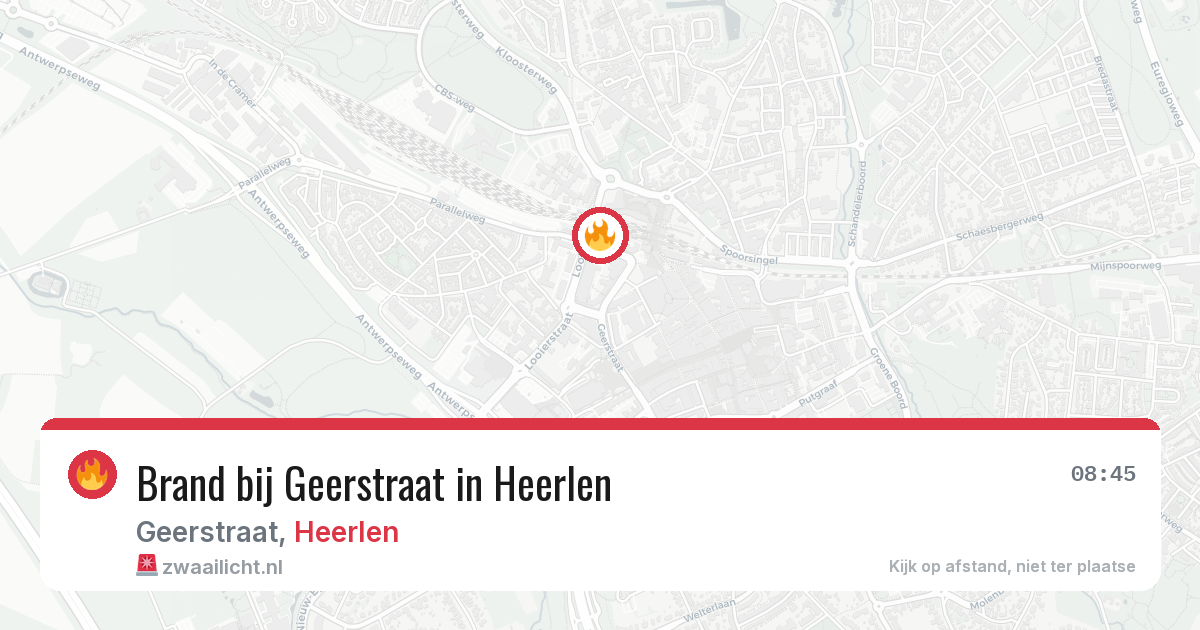 Brand bij Geerstraat in Heerlen — 8 jul 2026