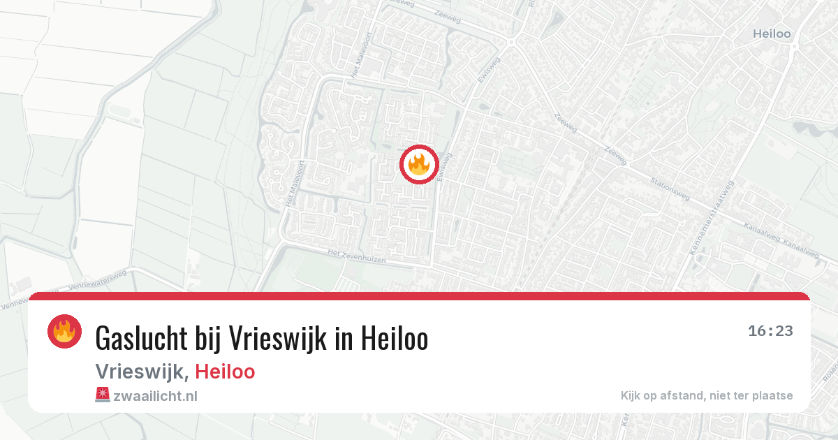 Gaslucht bij Vrieswijk in Heiloo — 17 apr 2026