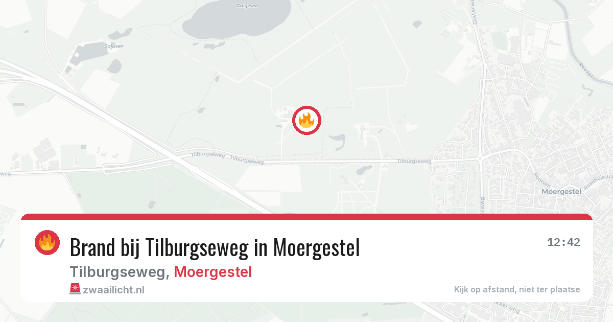 Brand bij Tilburgseweg in Moergestel — 24 jun 2026