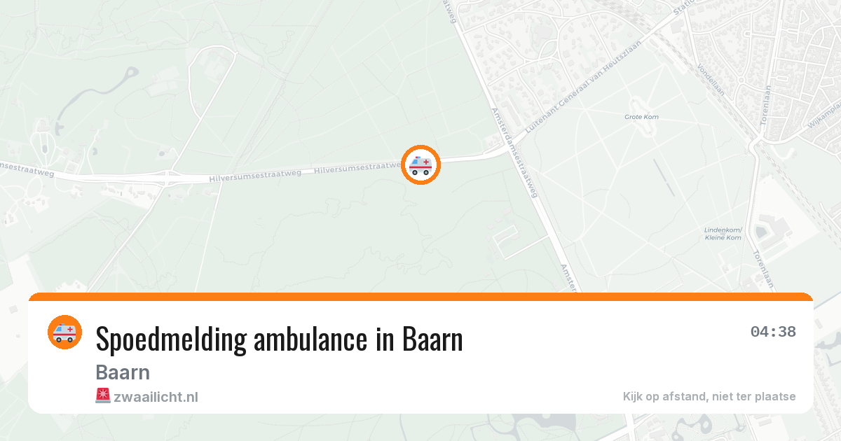 Spoedmelding ambulance in Baarn — 6 jun 2026