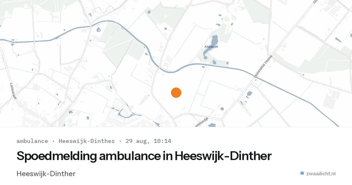 Spoedmelding ambulance in Heeswijk-Dinther — 29 aug 2026