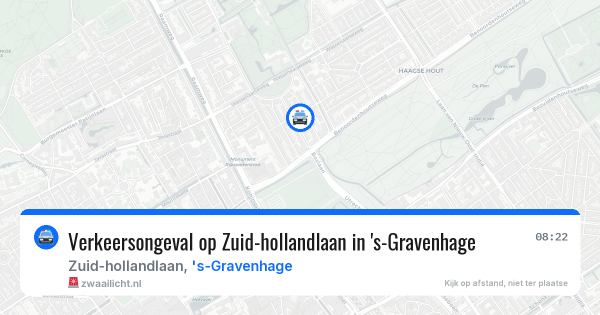 Verkeersongeval op Zuid-hollandlaan in 's-Gravenhage — 7 mei 2026