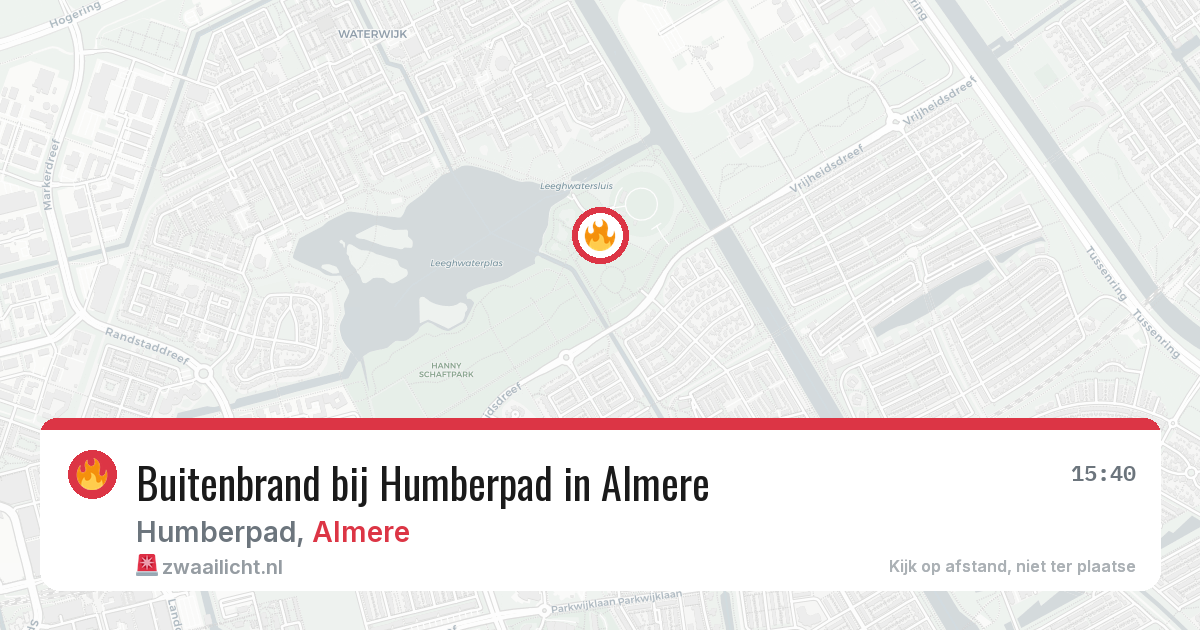 Buitenbrand bij Humberpad in Almere — 17 apr 2026