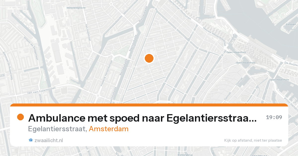 Ambulance met spoed naar Egelantiersstraat in Amsterdam — 25 aug 2026