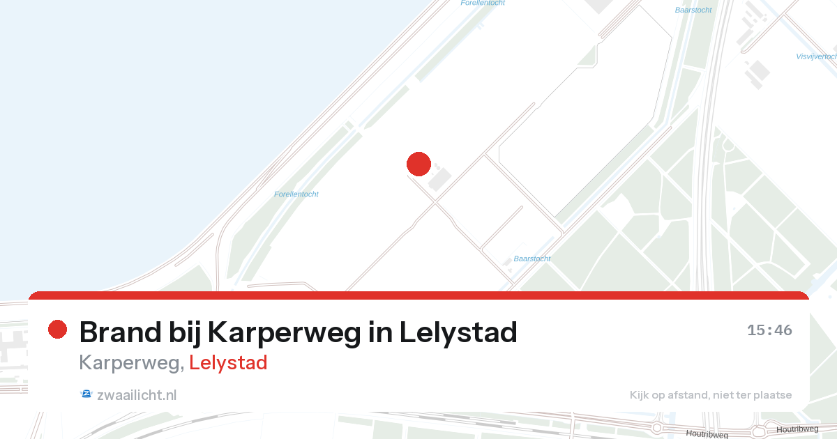 Brand bij Karperweg in Lelystad — 28 aug 2026