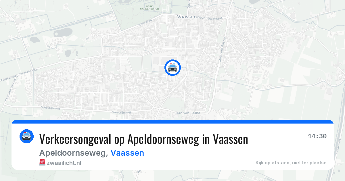 Verkeersongeval op Apeldoornseweg in Vaassen — 8 apr 2026