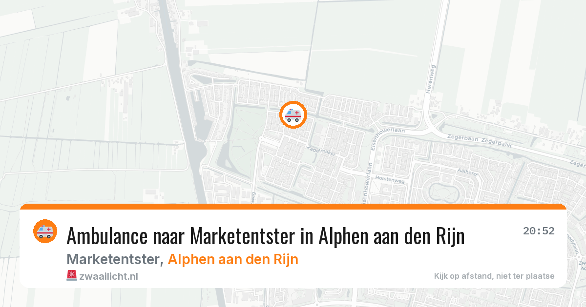 Ambulance naar Marketentster in Alphen aan den Rijn — 8 jun 2026