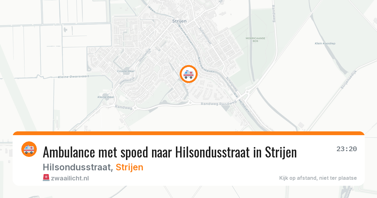 Ambulance met spoed naar Hilsondusstraat in Strijen — 4 aug 2026